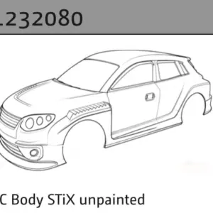 Pc Body Sti-X Unpainted (Without Sticker)