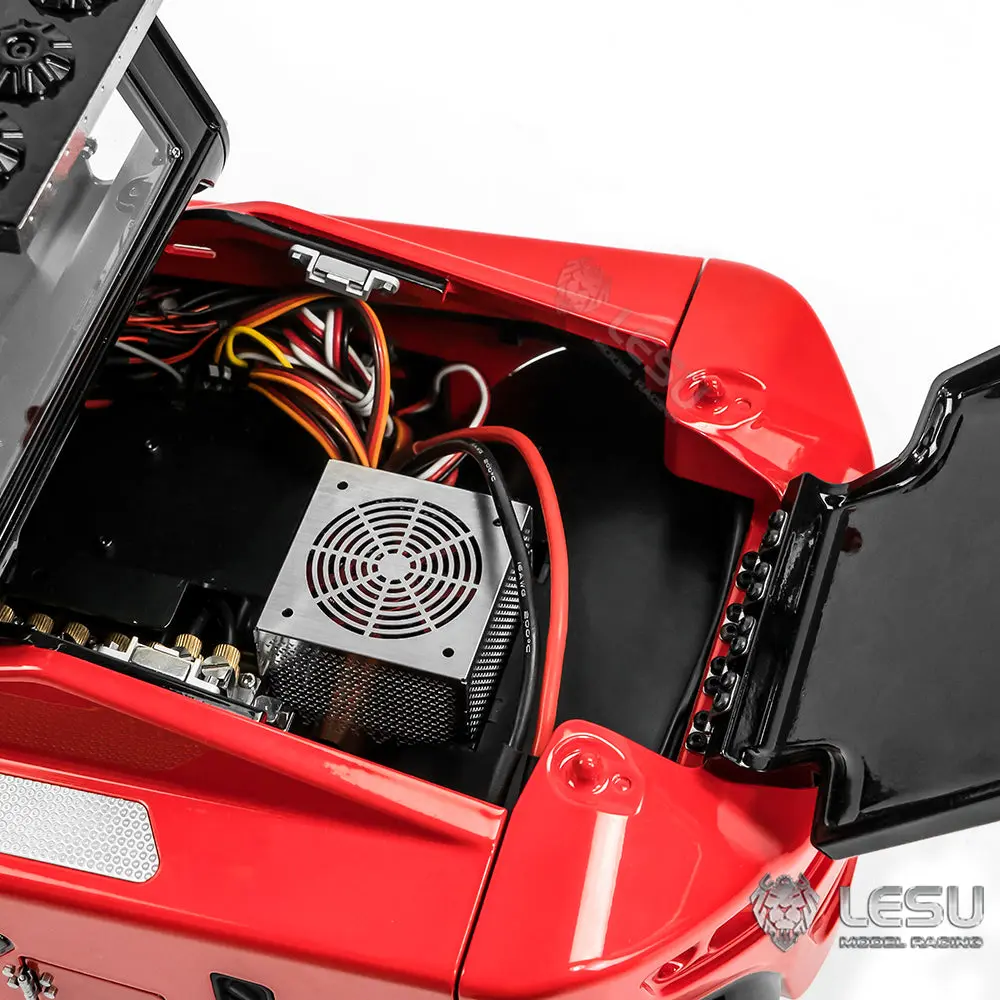 LESU 1/14 RC Hydraulic Painted Assembled RC forklift Metal Aoue-LD160S Remote Control Wheeled Car Sound Light System Model