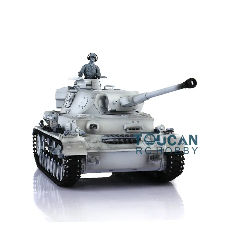 Henglong 1/16 RC Tank 3859 7.0 German Panzer IV F2 Radio Control Tank w/ 360Degrees Rotating Turret Metal Idler Sproket Wheels Smoking