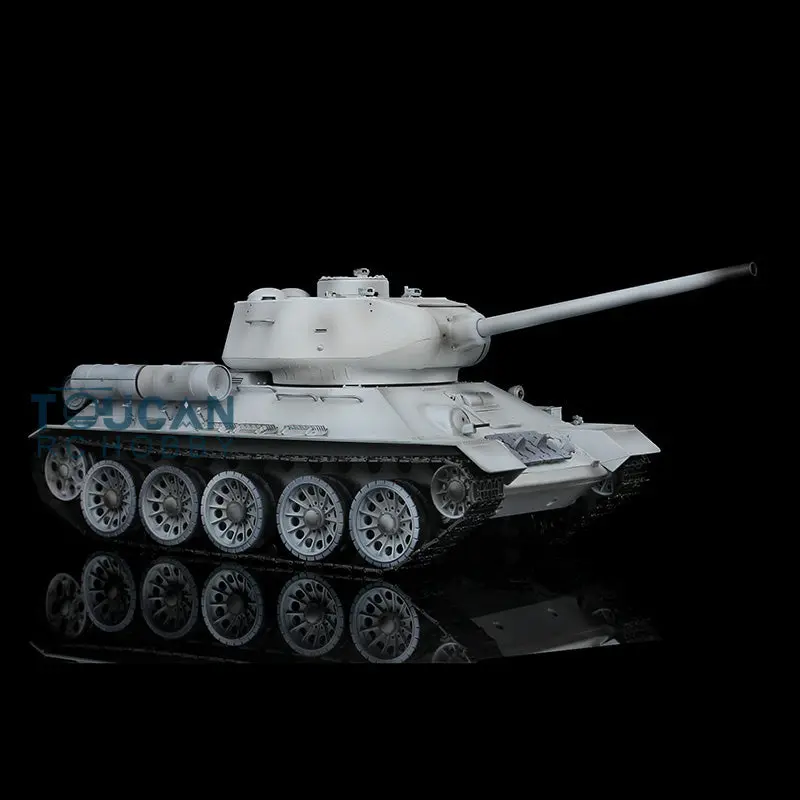 Henglong 7.0 1/16 Scale Soviet T34-85 RTR Barrel Recoil RC Tank 3909 360Degrees Turret Metal Wheels Tracks BB Shooting Unit IR