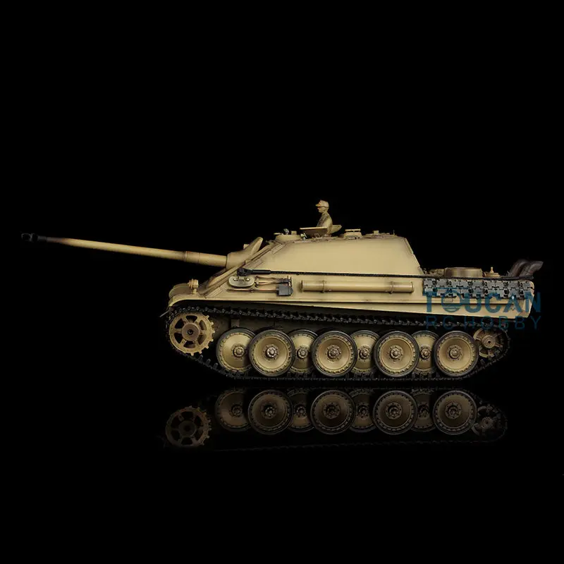 Henglong 1/16 Scale 7.0 Plastic Jadpanther 3869 RTR RC Tank 2.4G w/ BB Shooting Unit Smoking Road Wheels Engine Sound Outdoor Tank