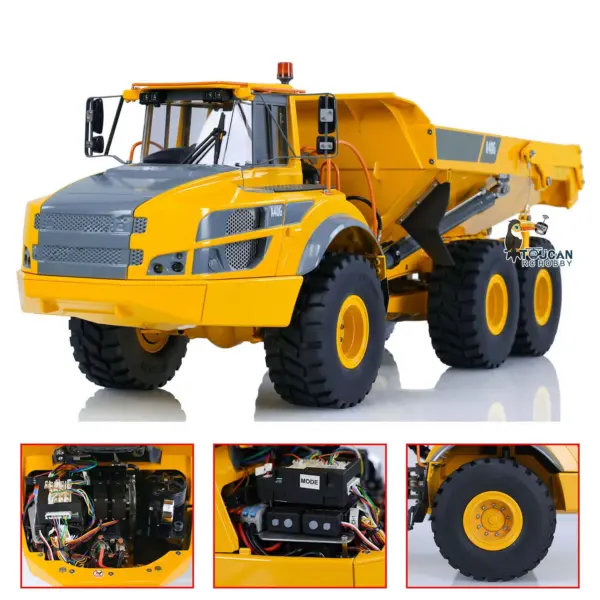 Double E A40G 1/16 Hydraulic RC Articulated Truck Metal RTR Dump Radio Controlled Car Construction Vehicle Hobby Model RTR teshulianjie