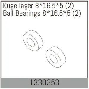 Ball Bearings 8*16.5*5 (2)