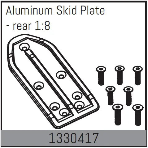 Aluminum Skid Plate - Rear 1:8