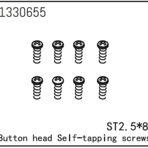Button Head Self-Tapping Screws st2.5*8 (8)