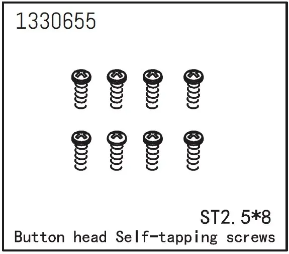 Button Head Self-Tapping Screws st2.5*8 (8)