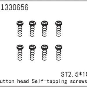 Button Head Self-Tapping Screws st2.5*10 (8)