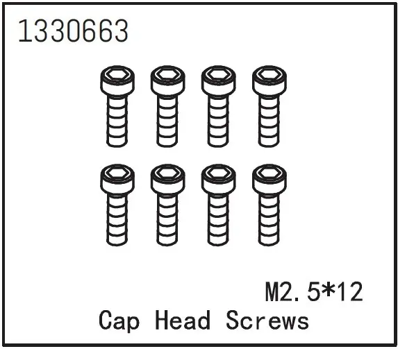 Cap Head Screws m2.5*12 (8)