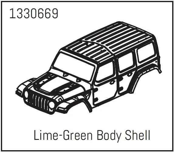 Pc Body Shell Lime-Green - Yucatan