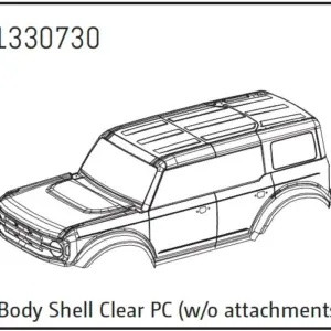 Body Shell Transparent (W/O Attachments) - Bronx