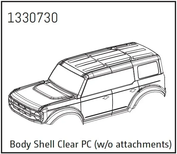 Body Shell Transparent (W/O Attachments) - Bronx
