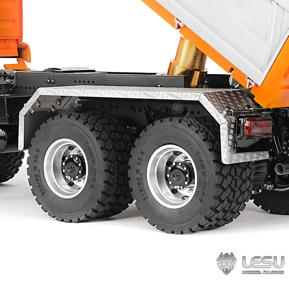 LESU TGS 1/14 RC Hydraulic Dump Truck 6x6 Metal Remote Control Dumper Car Model Three-Way Dumping Emulated Tipper Hobby Models