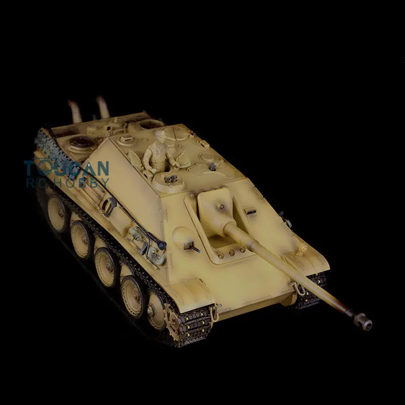 Henglong 1/16 Scale 7.0 Plastic Jadpanther 3869 RTR RC Tank 2.4G w/ BB Shooting Unit Smoking Road Wheels Engine Sound Outdoor Tank