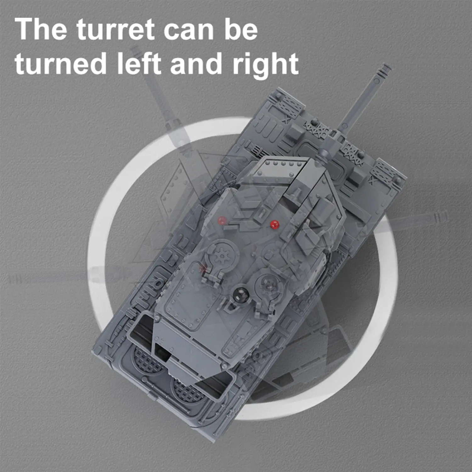 RC Mini Tank RTR Remote Control Battle Tank Toy Gifts for Children Adults Rotate Turret Infrared system 13.5*5.5*4.5CM