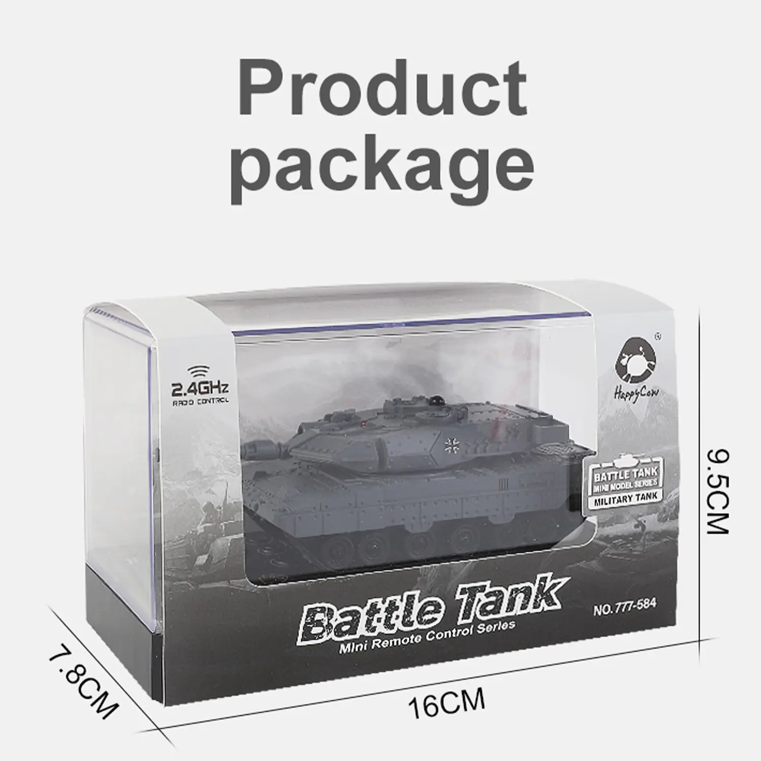 RC Mini Tank RTR Remote Control Battle Tank Toy Gifts for Children Adults Rotate Turret Infrared system 13.5*5.5*4.5CM