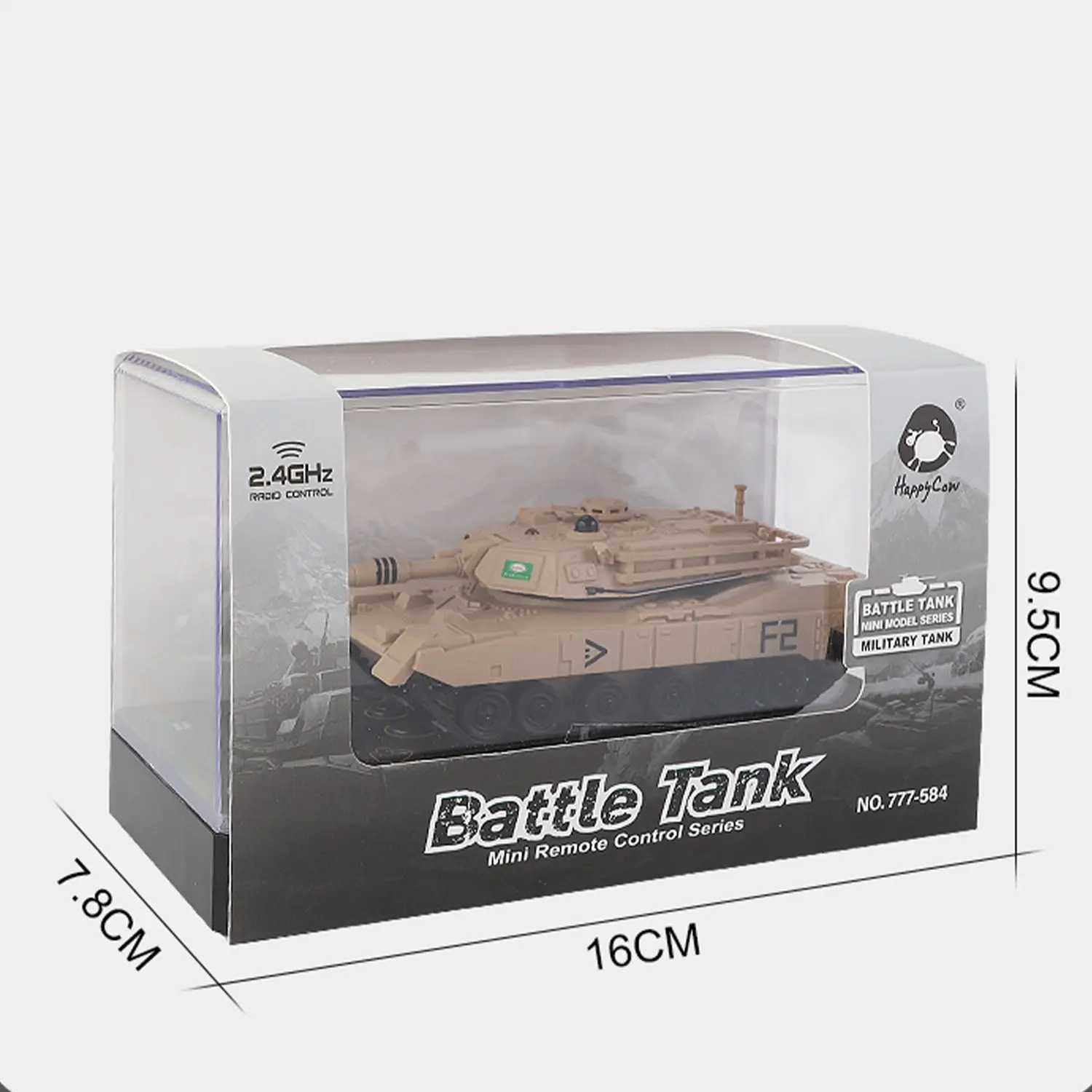 RC Mini Tank RTR Remote Control Battle Tank Toy Gifts for Children Adults Rotate Turret Infrared system 13.5*5.5*4.5CM