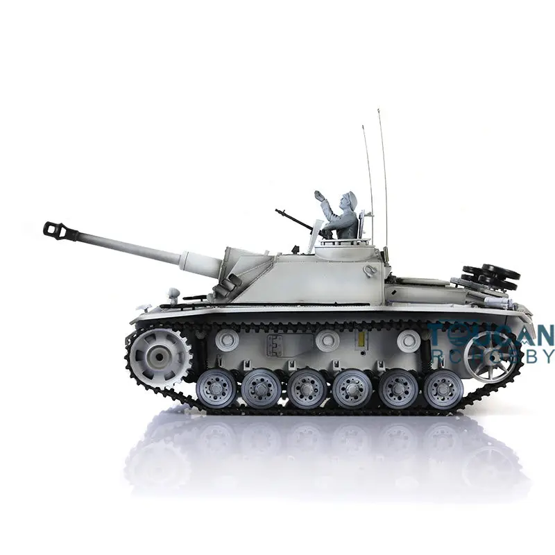 Henglong 1/16 Scale 7.0 RC Tank 3868 German Stug III RTR Tank w/ Metal Tracks Road Wheels Idler Sproket Wheels Infrared Battle