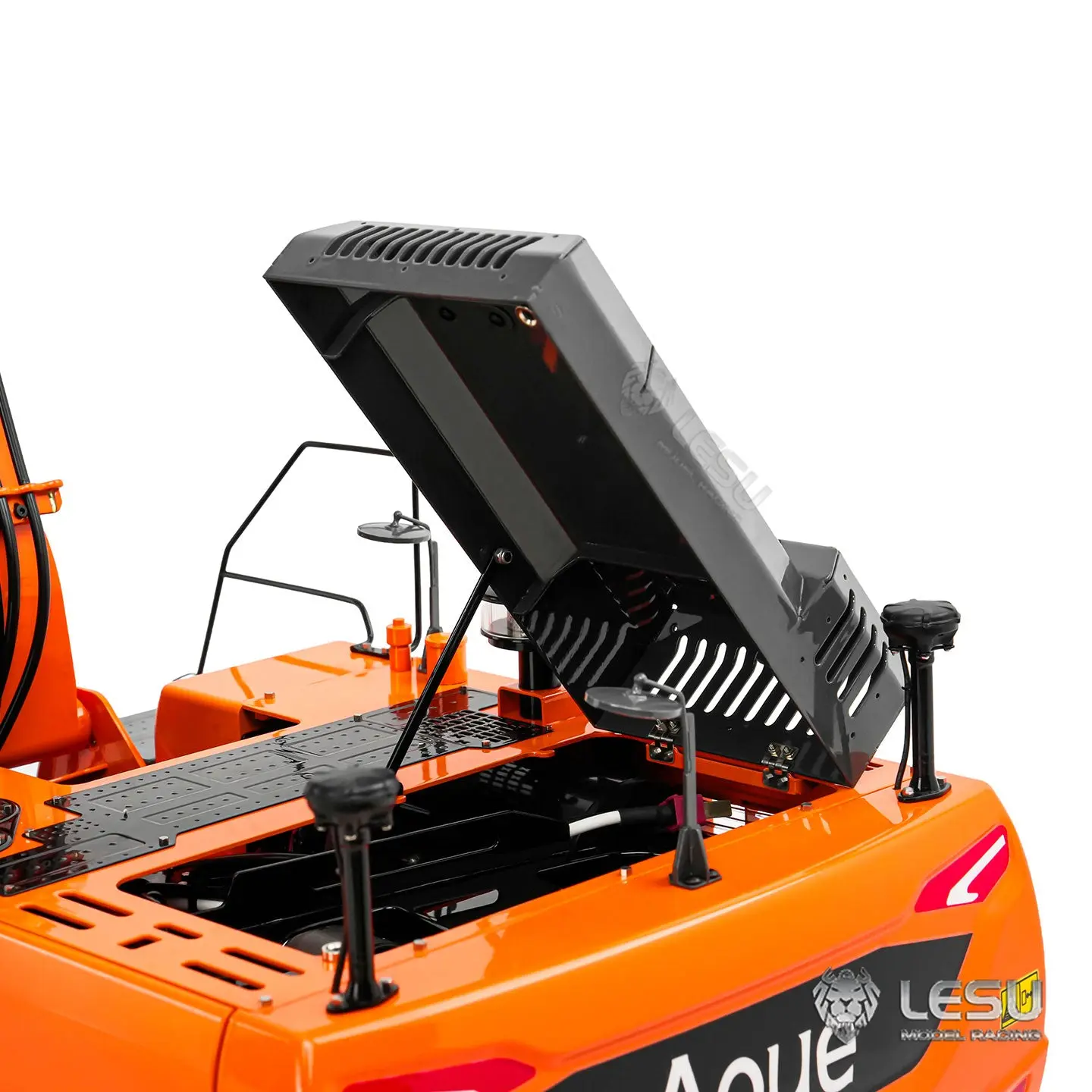 Metal LESU 1/14 Remote Control Digger Aoue DX350LC RC Hydraulic Excavator Model 3CH Valve 4MPA Pump Flysky ST8 Battery Lights