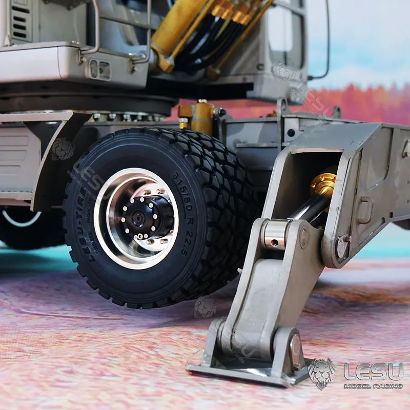 BEST SELLING 1/14 LESU RC Metal Aoue ET30H Wheeled Excavator Hydraulic System Pump Valve Lights Axle Fast Shipment