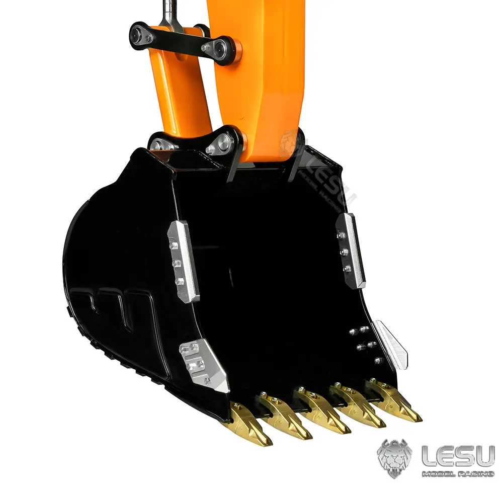 Metal LESU 1/14 RC Hydraulic Equipment Excavator ET26B 2 Arms Remote Controlled Digger DIY Car Assembled Painted Model