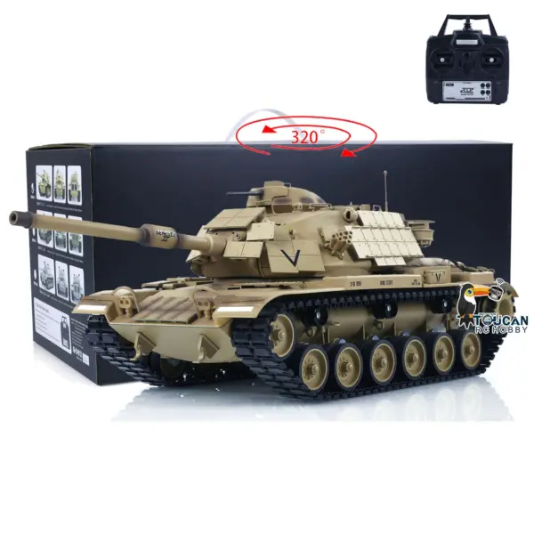 Tongde Model 1/16 RC Battle Tank M60A1 ERA USA Remote Control Panzer Armored Hobby Model Sound BB Unit Assembled