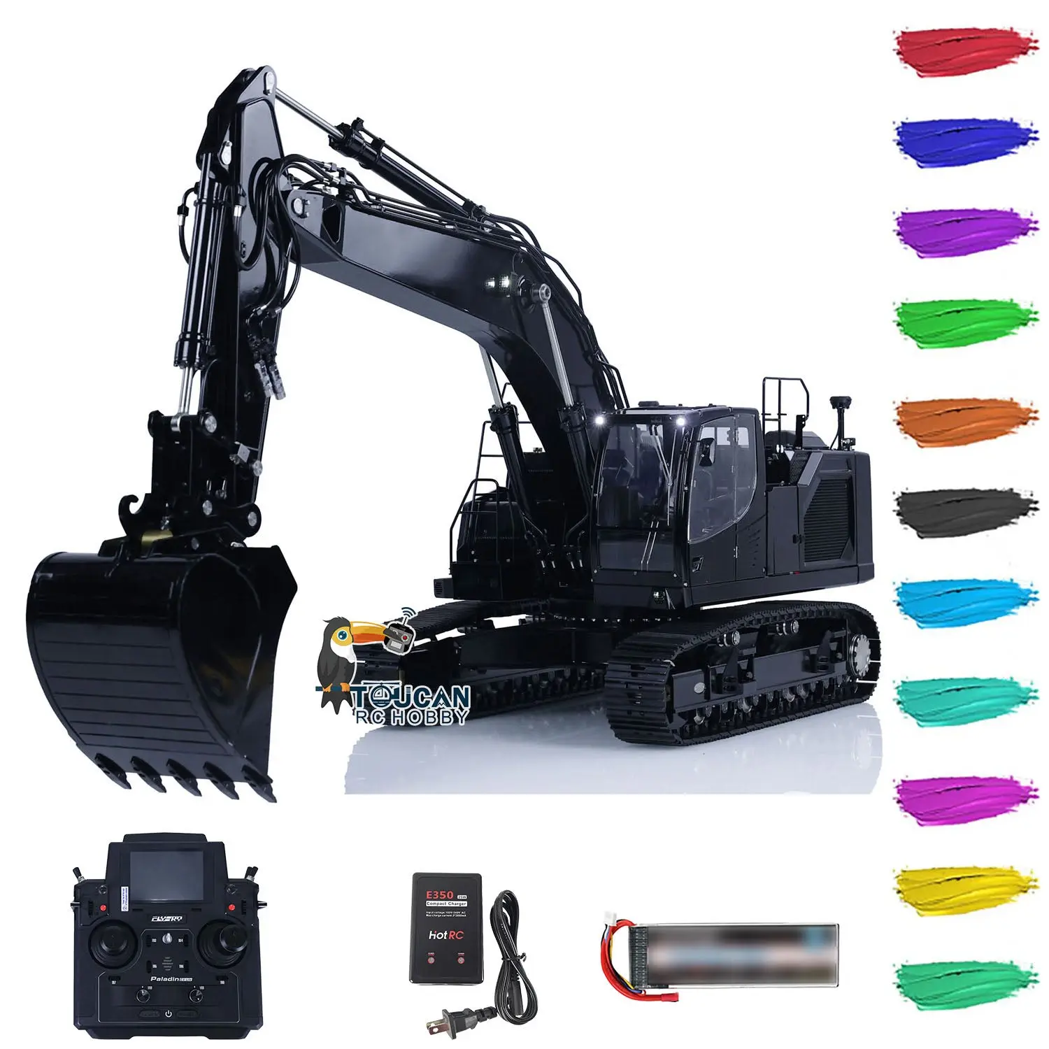 LESU 1/14 Aoue LR945 Metal Hydraulic RC Excavator Remote Controlled Digger Model Painted Assembled Optional Version RTR