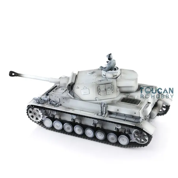 Henglong 1/16 7.0 Radio Control Tank 3859 RC Plastic German Panzer IV F2 w/ Steel Gearbox 360Degrees Rotating Turret FPV Engine Sound