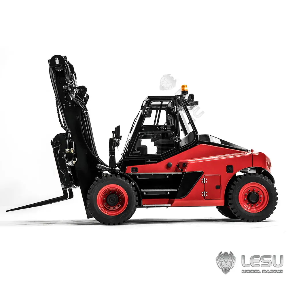 LESU 1/14 RC Hydraulic Painted Assembled RC forklift Metal Aoue-LD160S Remote Control Wheeled Car Sound Light System Model