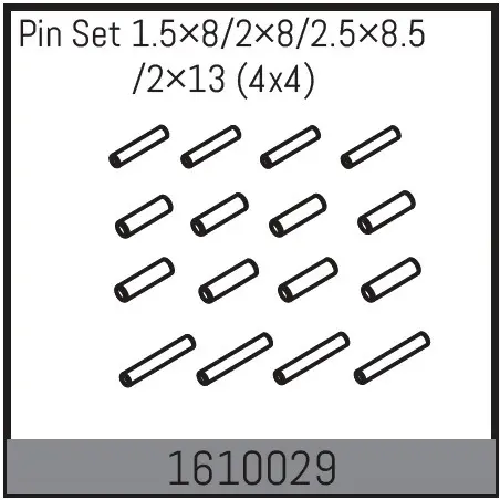 Pin Set 1.5×8/2×8/2.5×8.5/2×13 (4x4)