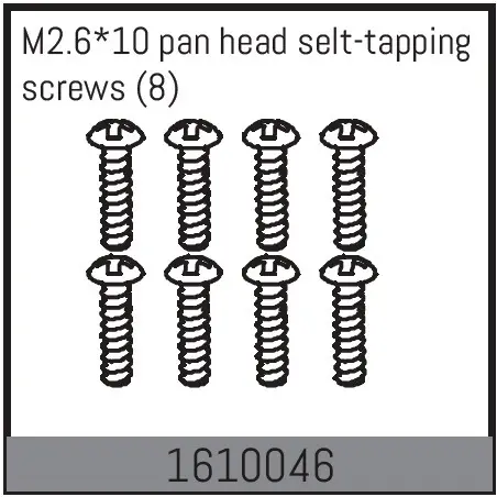 m2.6*10 Pan Head Selt-Tapping Screws (8)