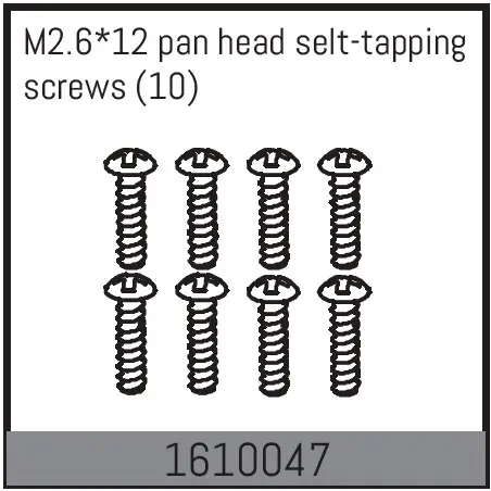 m2.6*12 Pan Head Selt-Tapping Screws (10)