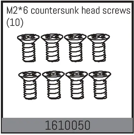 M2*6 Countersunk Head Screws (10)