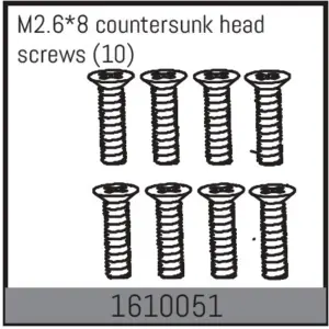 m2.6*8 Countersunk Head Screws (10)