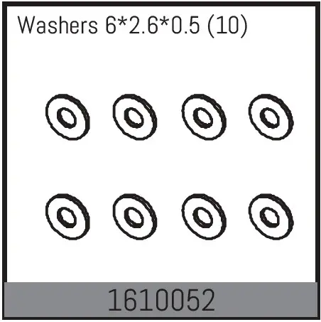 Washers 6*2.6*0.5 (10)