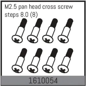 m2.5 Pan Head Cross Screw Steps 8.0 (8)