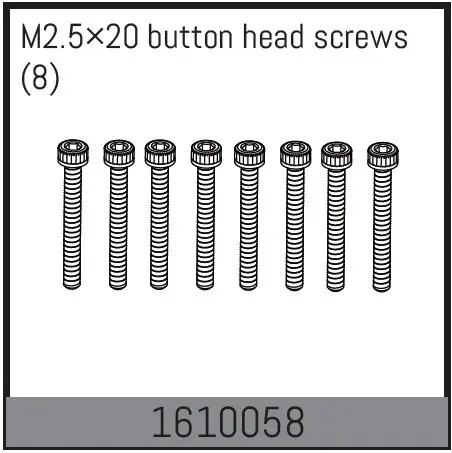 m2.5×20 Button Head Screws (8)