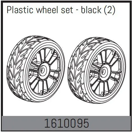 Plastic Wheel Set - Black (2)