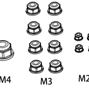 Nut Set m4*1/m3*8/m2.5*4