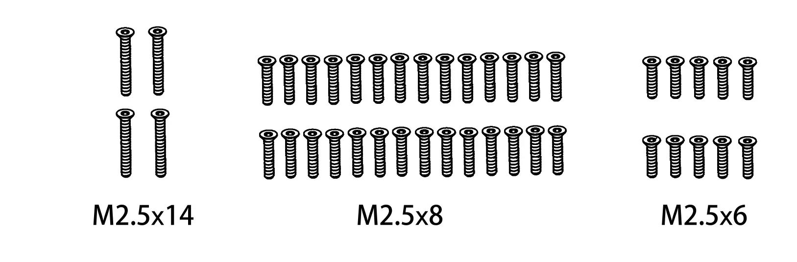 Screw Set m2.5*14/m2.5*8/m2.5*6