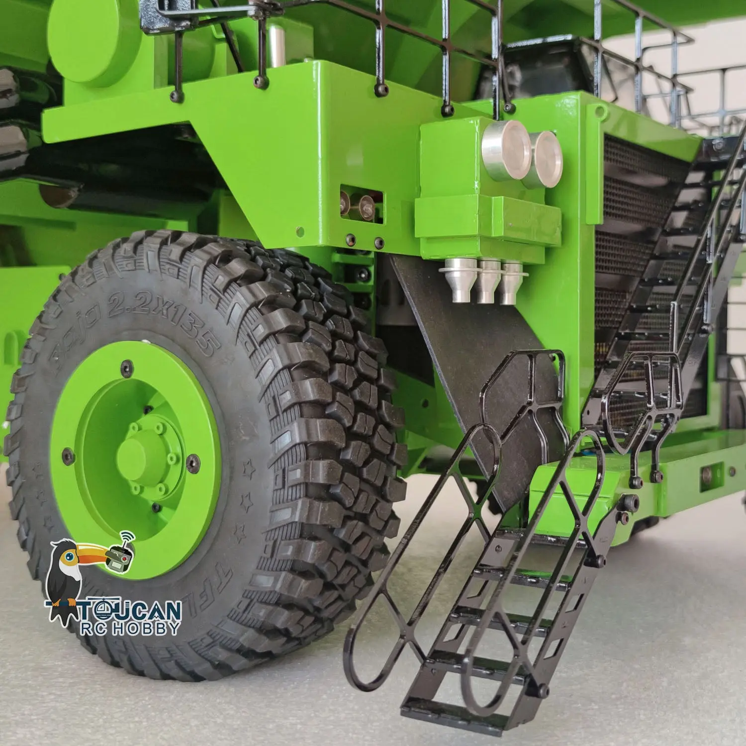 Metal 1/20 793D RC Hydraulic Mining Truck Remote Control Dumper Car 6X Finished Product Warning Sounds Heavy Construction Vehicles