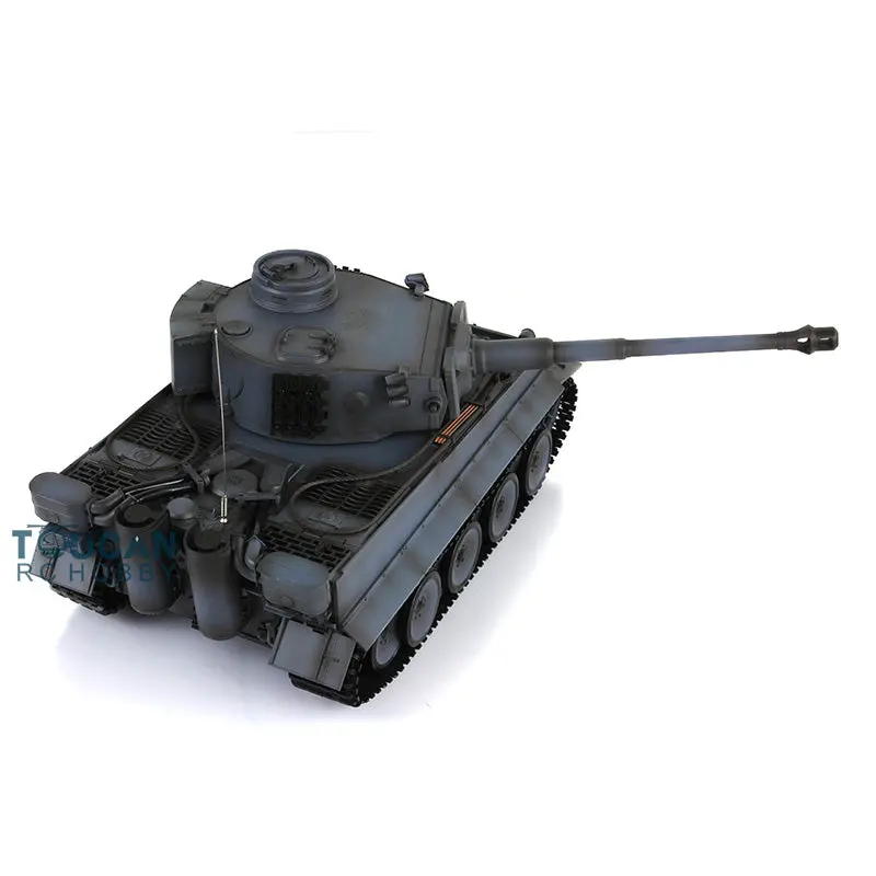 Henglong 1/16 Plastic German Tiger I RC Tank 3818 TK7.0 Version Remote Control Tank Sound Effect Smoking Gearbox w/o Recoil Barrel
