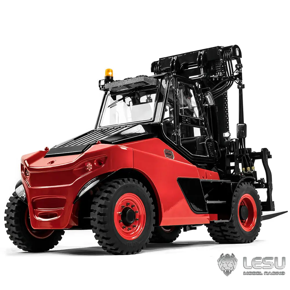 LESU 1/14 RC Hydraulic Painted Assembled RC forklift Metal Aoue-LD160S Remote Control Wheeled Car Sound Light System Model