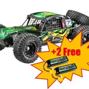 1:7 Rock Racer Mamba 7 Green 6s Bl RTR + 2* 3s Lipo 6000mah
