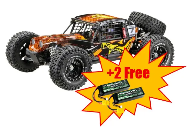 1:7 Rock Racer Mamba 7 Orange 6s Bl RTR + 2* 3s Lipo 6000mah