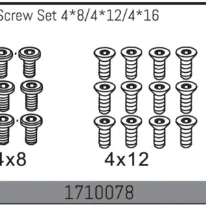 Flat Head & Cap Screw Set 4*8/4*12/4*16