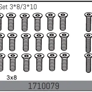 Flat Head Screw Set 3*8/3*10