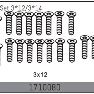 Flat Head Screw Set 3*12/3*14
