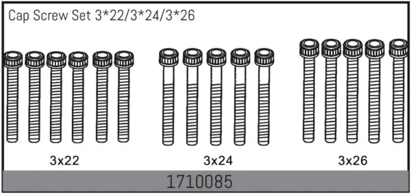 Cap Screw Set 3*22/3*24/3*26