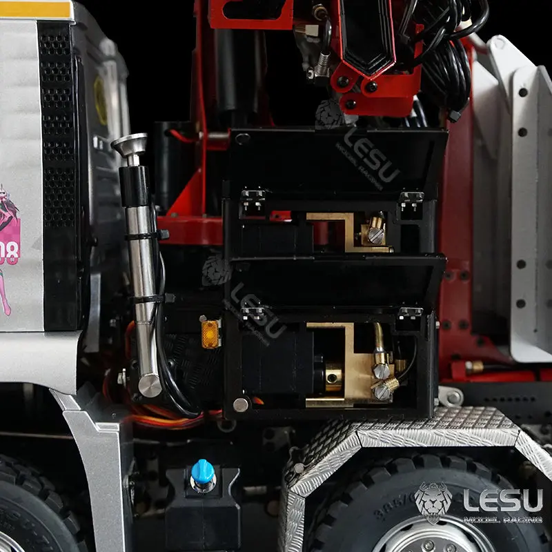 LESU 1/14 8x8 Radio Controlled Metal Roll on/off Hydraulic Truck A0014 Crane Dumper Tipper Reversing Valve Motor Servo ESC DIY Car Model