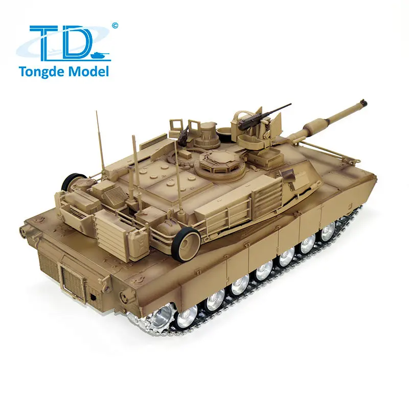 1/16 Tongde RC Infrared Battle Tank Radio Control Panzer M1A2 SEP V2 Abrams Electric Military Tanks 320 Rotation Simulation Model Barrel Recoil BB Unit